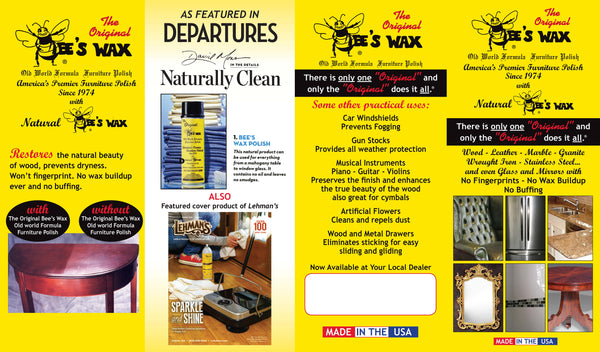 Star Wax - Bees Wax Polish - 16oz - $25.00, 32oz - $50.00 - Appleby Cleaning